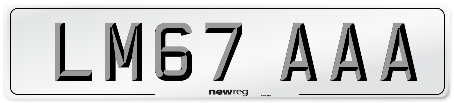 LM67 AAA Number Plate from New Reg
